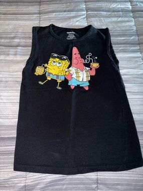 Nickelodeon Black SpongeBob & Patrick Graphic Muscle Tee